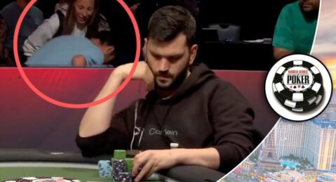 MUJER GOLPEA A HOMBRE EN LOS TESTÍCULOS DURANTE LA TRANSMISIÓN EN DIRECTO DE UNA MESA FINAL DE LA WSOP