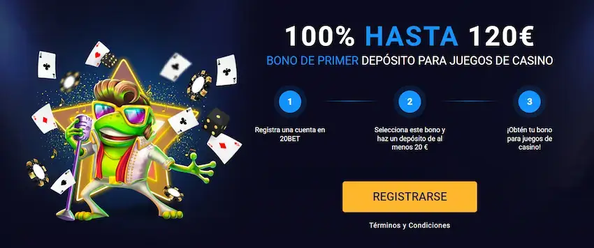 20bet bono casino primer depósito